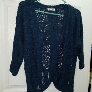 Deep Sapphire Blue Short Sleeved Cardigan